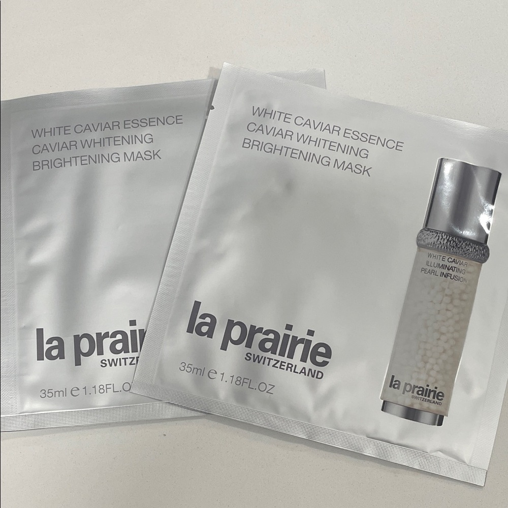 La Prairie Silver and White Caviar Whitening Masks